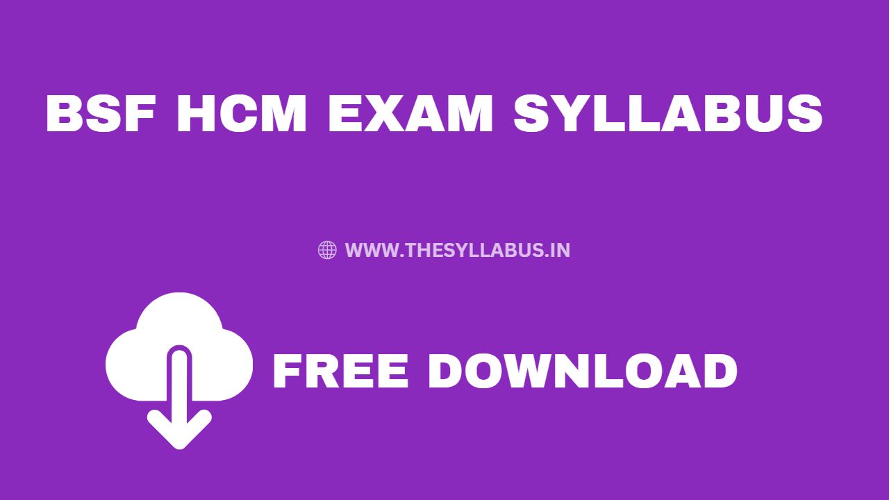 BSF HCM syllabus